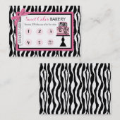 Zebra Print Cake Bakery Business Loyalty (Voorkant / Achterkant)