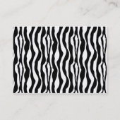 Zebra Print Cake Bakery Business Loyalty (Achterkant)