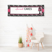 Zebra Print Cake Boutique Bakery Business Banner (Insitu)