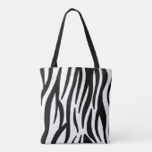 zebra print canvas tas (Achterkant)