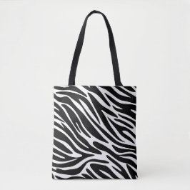 Zebra Print Canvas tas