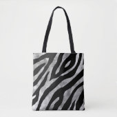 Zebra print canvas tas Uniek motief, mooi (Voorkant)