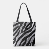 Zebra print canvas tas Uniek motief, mooi (Achterkant)