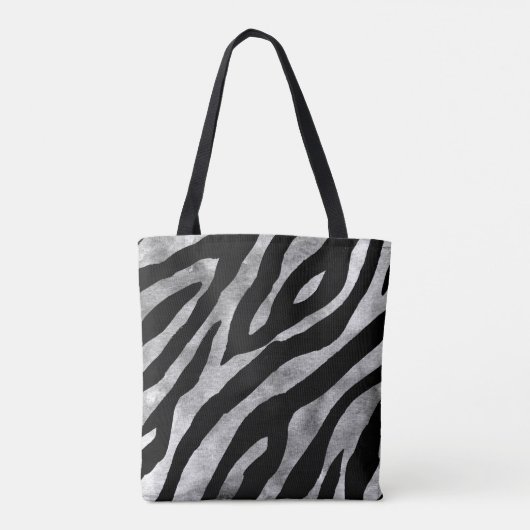 Zebra print canvas tas Uniek motief, mooi (Achterkant)