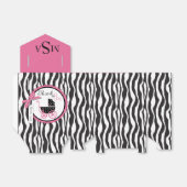 Zebra Print & Carriage Baby shower geschenkdoos Bedankdoosjes (Uitgevouwen)