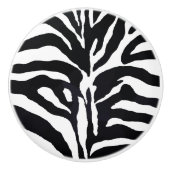 Zebra Print Ceramic Knob. Keramische Knop (Voorkant)