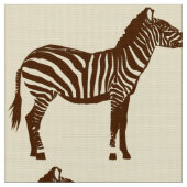 Zebra Print - Chocolate Brown en beige Stof (Close Up)