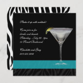 Zebra Print Cocktail Kaart (Voorkant / Achterkant)