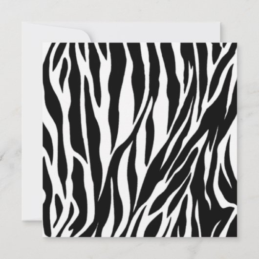 Zebra Print Cocktail Kaart (Achterkant)