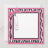 Zebra Print & Cupcake Dank je Bedankkaart (Achterkant)