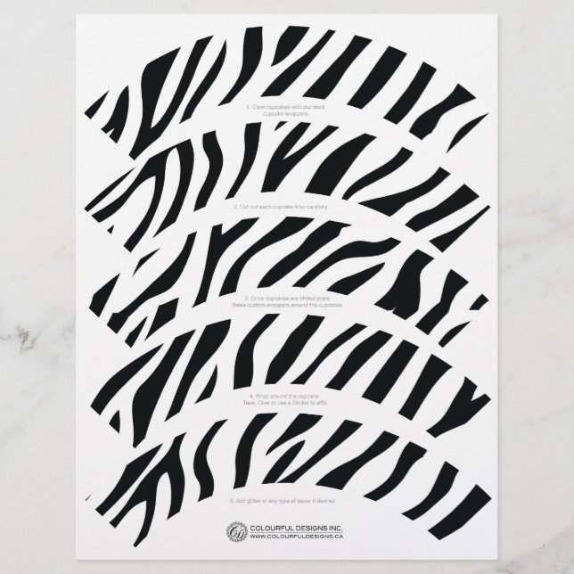 Zebra Print Cupcake wrappers (Voorkant)