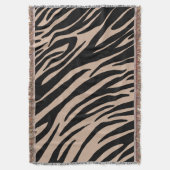 Zebra Print Custom Throw Blanket Deken (Voorkant Verticaal)