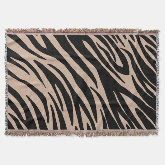 Zebra Print Custom Throw Blanket Deken (Voorkant)