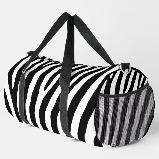 Zebra Print Cut Naai Grote Duffel Bag Plunjezak (Rechterhoek)