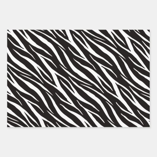Zebra Print Cute Modern Red White Kerstmis Inpakpapier Vel (Voorkant 2)