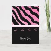 Zebra Print Dank je Bedankkaart (Voorkant)