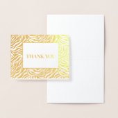 Zebra Print Dank je Folie Kaarten (Display)