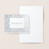 Zebra Print Dank je Folie Kaarten (Display)
