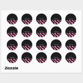Zebra Print Dank je Ronde Sticker (Vel)