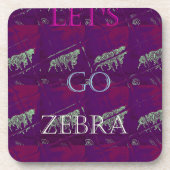 Zebra Print Decor: een leuk ontwerp Bier Onderzetter (Voorkant)