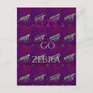 Zebra Print Decor: een leuk ontwerp Briefkaart
