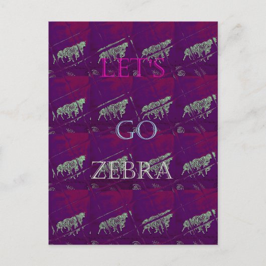 Zebra Print Decor: een leuk ontwerp Briefkaart (Voorkant)