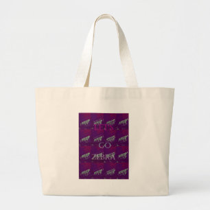 Zebra Print Decor: een leuk ontwerp Grote Tote Bag
