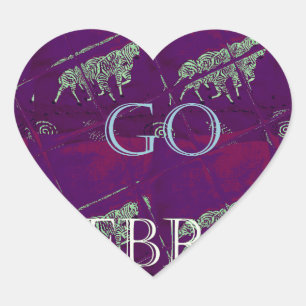 Zebra Print Decor: een leuk ontwerp Hart Sticker