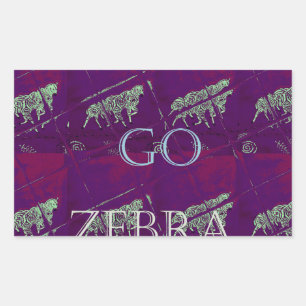 Zebra Print Decor: een leuk ontwerp Rechthoekige Sticker