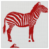 Zebra Print - Deep Red en White Stof (Close Up)