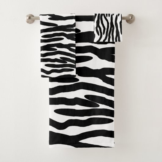 Zebra Print Design Bad Handdoek (Insitu)
