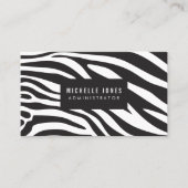 Zebra Print Designer Stylist Visitekaartjes (Voorkant)