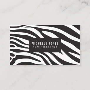 Zebra Print Designer Stylist Visitekaartjes