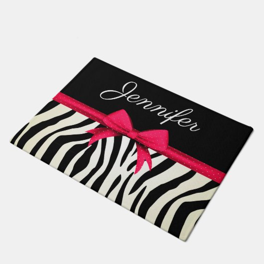 Zebra Print Deurmat (Schuin)