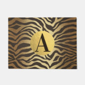 Zebra Print Dierenhuid Modern Glam Gold Chic Deurmat (Voorkant)