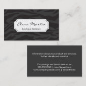 Zebra Print | Donkergrijs Visitekaartje (Voorkant / Achterkant)