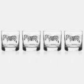 Zebra Print Drinkware Set Whisky Glas (Links)