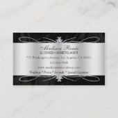 Zebra Print Ebony Glitter Cosmetology Visitekaartje (Achterkant)