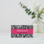 Zebra Print Elegant Moderne Mode Classy Visitekaartje (Staand voorkant)