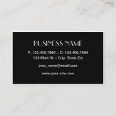 Zebra Print elegant stijlvol modern Visitekaartje (Achterkant)