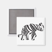 Zebra Print Elephant Magneet (Voorkant / Achterkant)