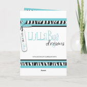 Zebra Print en Baby Carriage Bedankt (Achterkant)