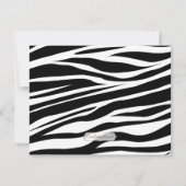 Zebra print en Blauwgroen accentuerkast uitnodigen Kaart (Achterkant)