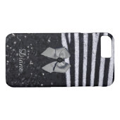 Zebra Print en Glitters Case-Mate iPhone Case (Achterkant (Horizontaal))