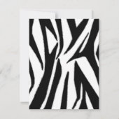 Zebra Print en hot roze Mode zaterdag uitnodigen Kaart (Achterkant)