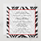 Zebra Print en Red Lace Lingerie Shower Kaart (Achterkant)