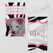 Zebra Print en roze oorkonde tandbaars Visitekaartje (Voorkant / Achterkant)