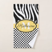 Zebra Print en Stip Patroon Bad Handdoek (Handdoek)
