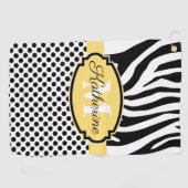 Zebra Print en Stip Patroon Golfhanddoek (Horizontaal)
