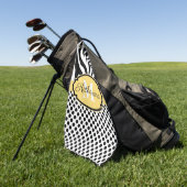 Zebra Print en Stip Patroon Golfhanddoek (Groen)